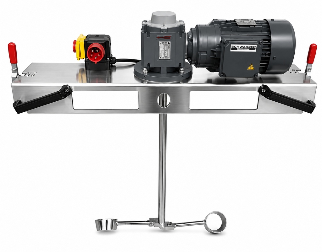 Agitator IBC cu reductor 1000 L, 1,5 kW, 290 rpm, pana la 10