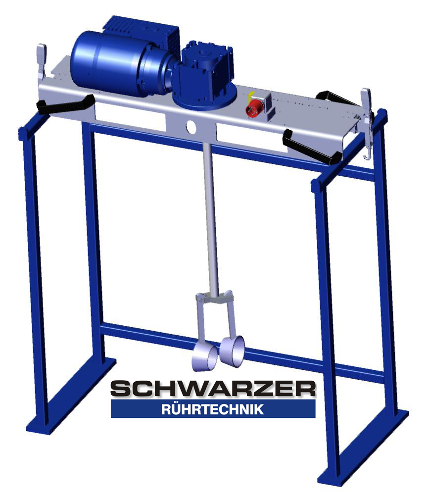 Agitator IBC cu reductor 1000 L, 1,5 kW, 290 rpm, pana la 10