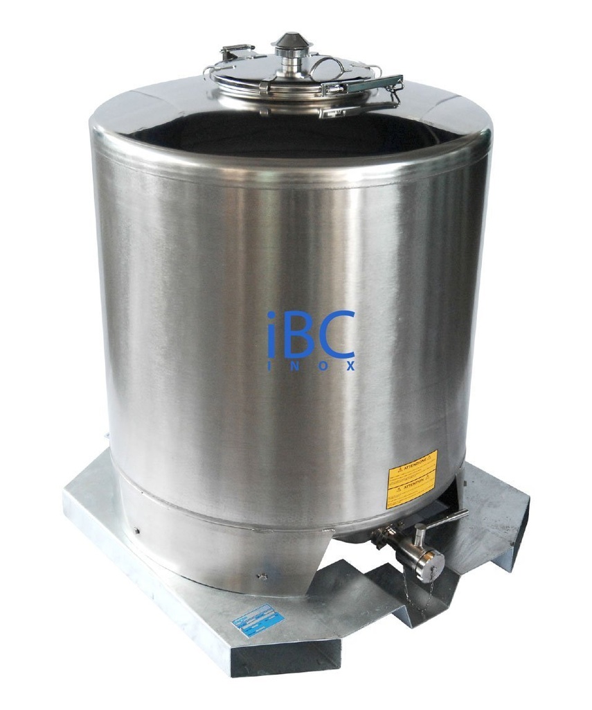 [SBP500] Container din inox tip IBC 500 - 1500 litri paletizat model SBP (545 litri)