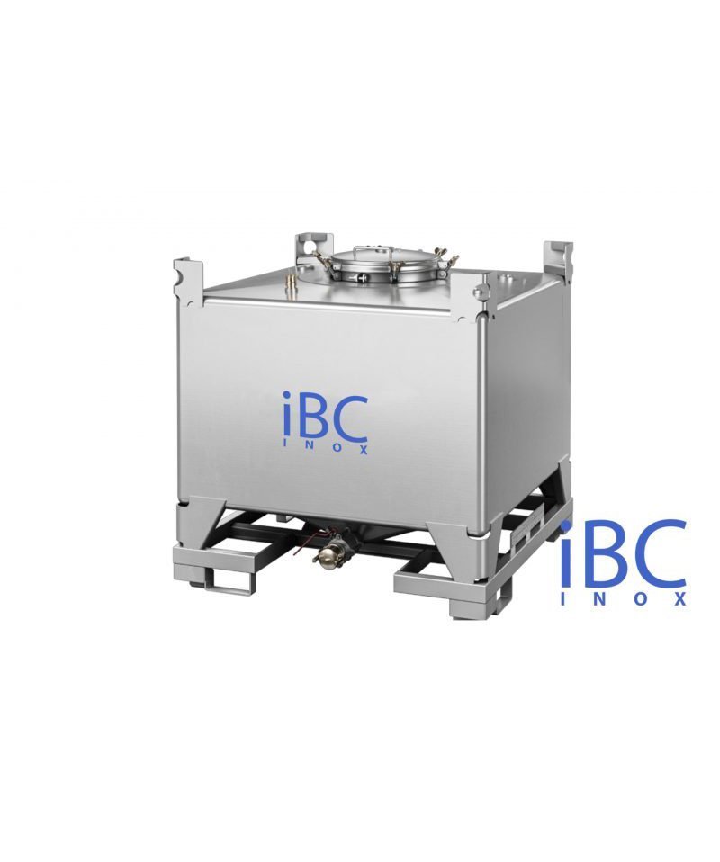 CONTAINER IBC INOX RECTANGULAR 1000 LITRI
