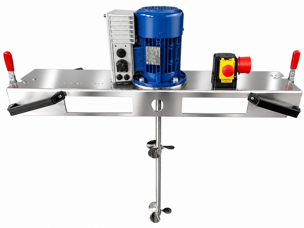 Agitator IBC 1000 L, 0,75 kW, 1410 rpm, pana la 600 mPas, 2 elice, turatie reglabila - IBC-0150-2PK