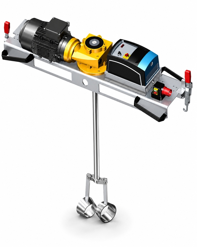 Agitator IBC cu reductor 1000 L, 1,1 kW, 142 rpm, pana la 5000 mPas, turatie reglabila - IBC-0195-OPTI
