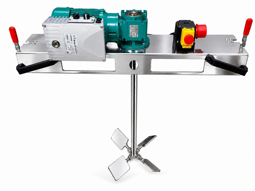 Agitator IBC cu reductor 1000 L, 1,5 kW, 290 rpm, pana la 5000 mPas, turatie reglabila - IBC-0240