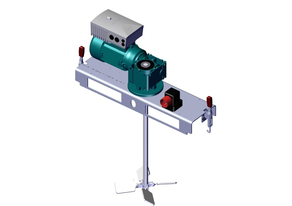Agitator IBC cu reductor 600 L, 1,5 kW, 290 rpm, pana la 5000 mPas, turatie reglabila - IBC-0240-600L