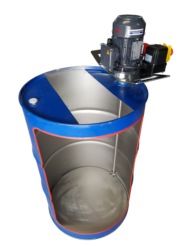 Agitator pentru butoaie metalice 200 L cu orificiu 2", 0,37 kW, 400 V - SRTSPLR200